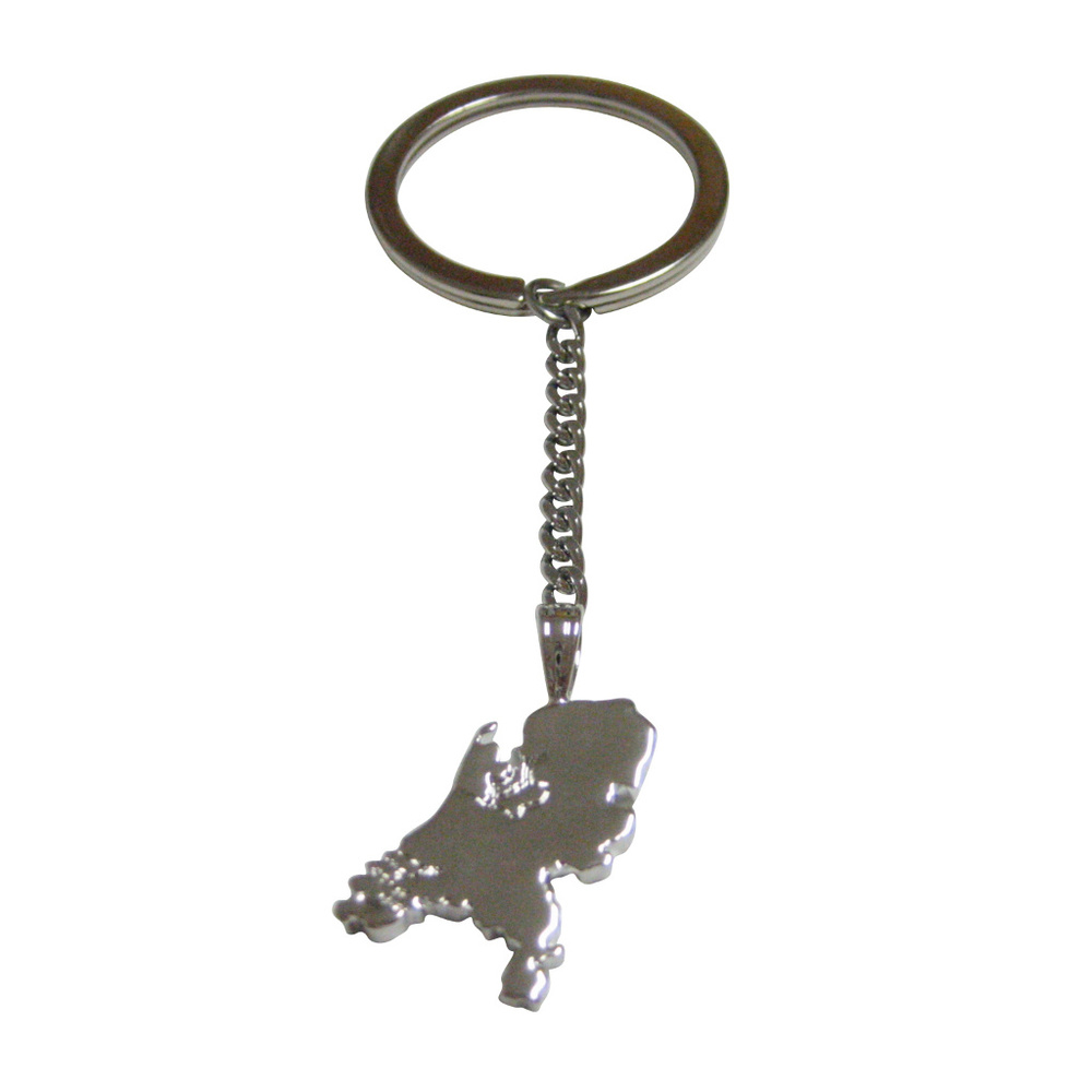 Netherlands Map Shape Pendant Keychain